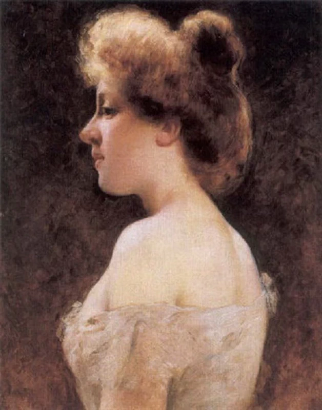 Ritratto di donna con lo chignon - attribuito